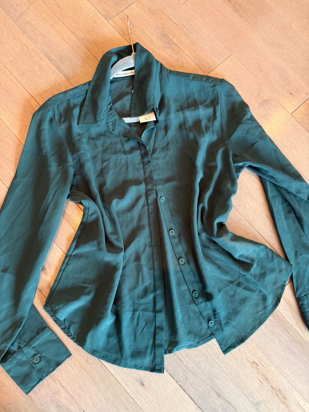 Abercrombie & Fitch Teal Green Women's Button-Down Shirt